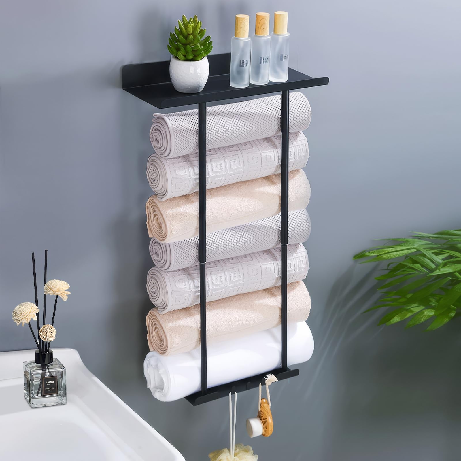 Telescopic Towel Rack – Carbon Steel Rustproof Wall Mount