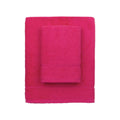 zer0bed 100% Cotton Terry Bath Towel Set - Fuchsia Soft Absorbent 2pc