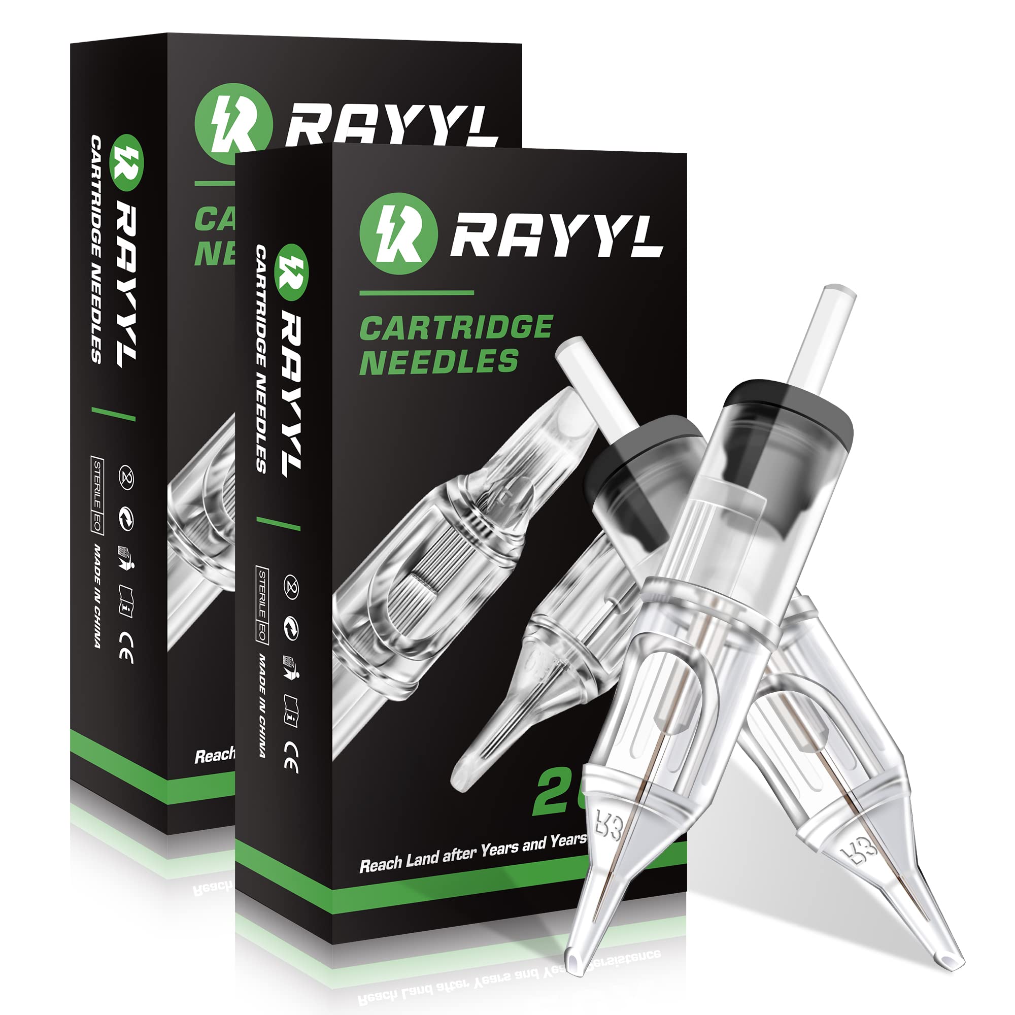 Rayyl 40Pcs Mixed Tattoo Cartridge Needles | #10 Round Liner RL Assortment