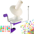 Jolof Store Yarn Ball Winder - Hand Operated Purple Winder with 120 Needles