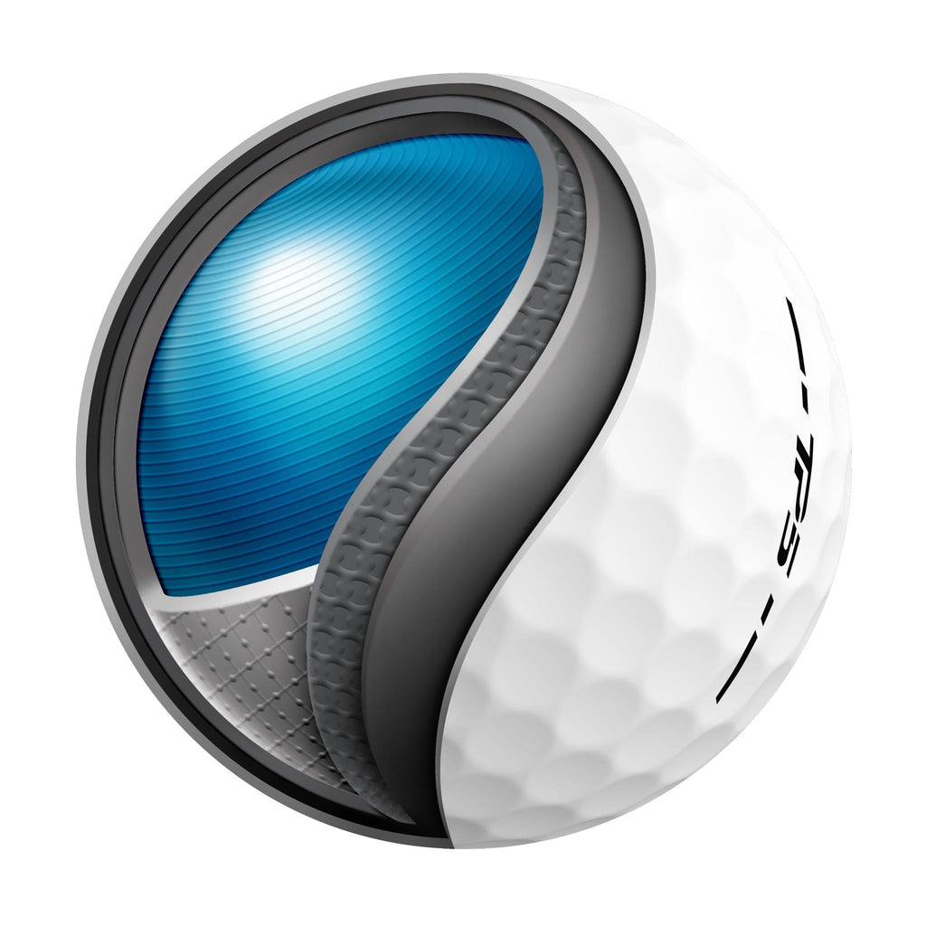 TaylorMade 2024 TP5 Golf Balls – 5-Layer Tour Spin White (1 Dozen)