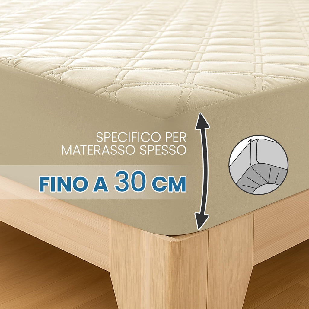 Ystyle Fitted Sheet 140 x 200 cm, Microfibre, Fitted Sheet - Mattress Height up to 30 cm, Khaki - image 2
