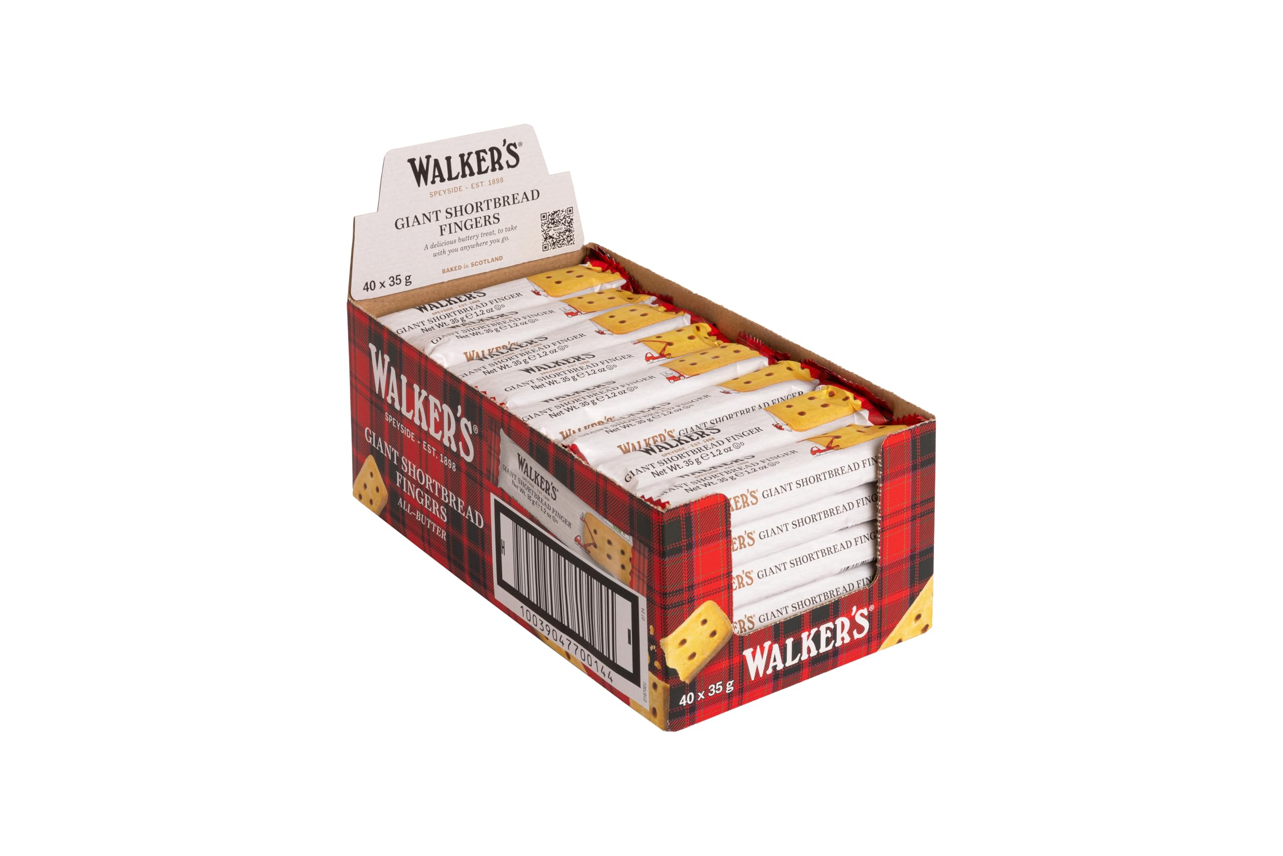 Walker's Shortbread Fingers – Pure Butter Scottish Biscuits (40 x 35g)