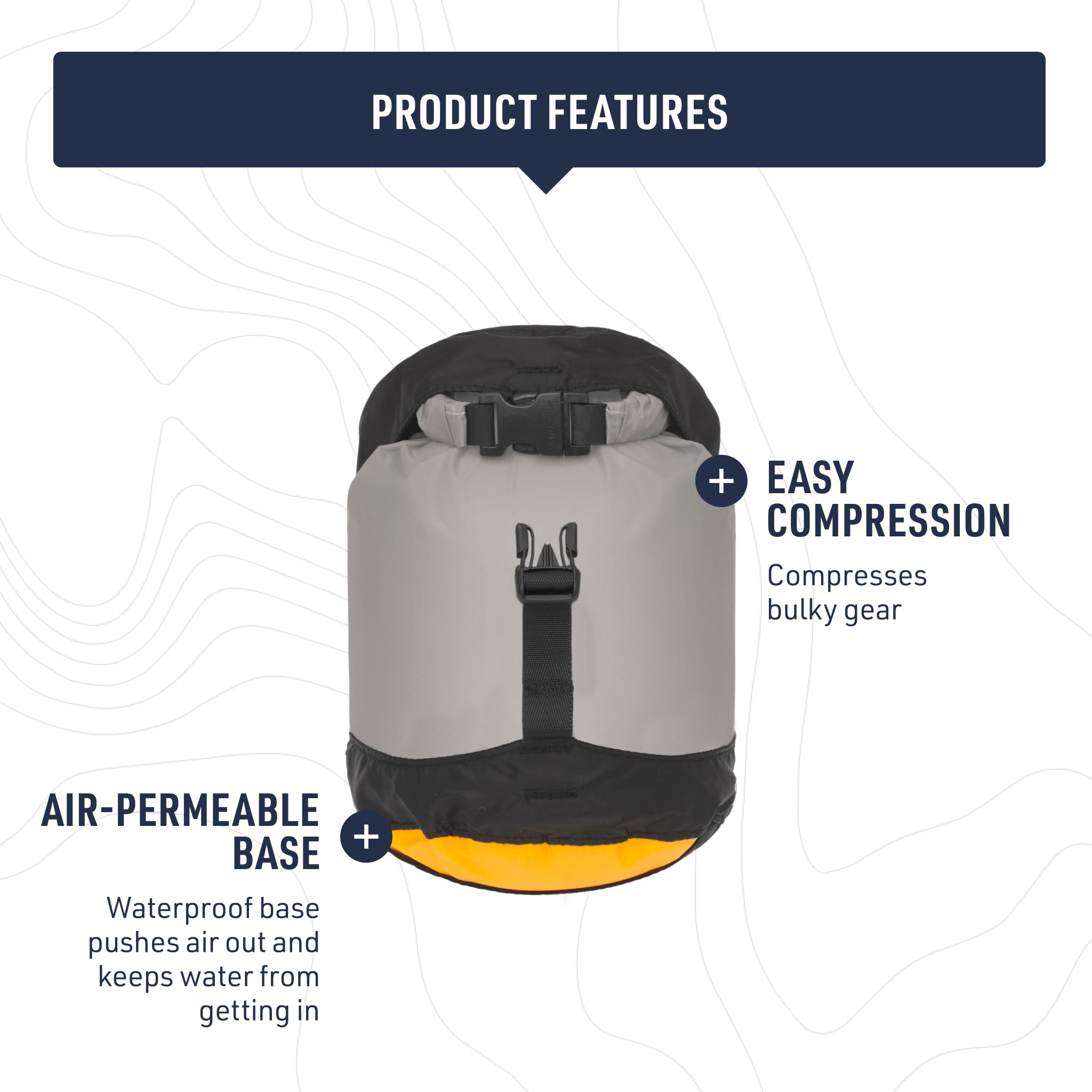 Sea to Summit Evac Compression Dry Bag UL 8L – Waterproof HighRise Grey