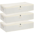 YheenLf Under Bed Storage Containers | Linen Clothes Organizers, 3-Pack