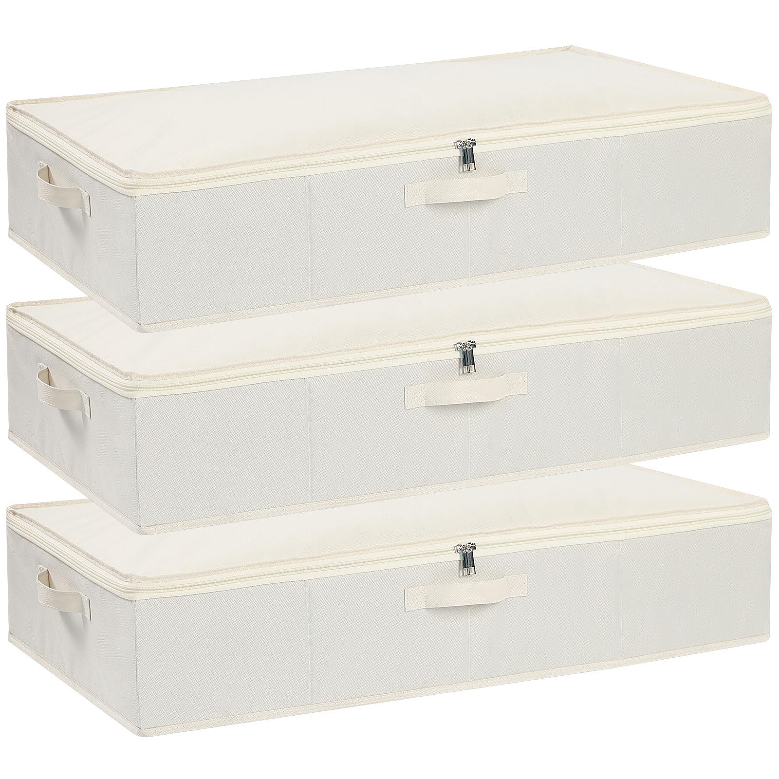 YheenLf Under Bed Storage Containers | Linen Clothes Organizers, 3-Pack