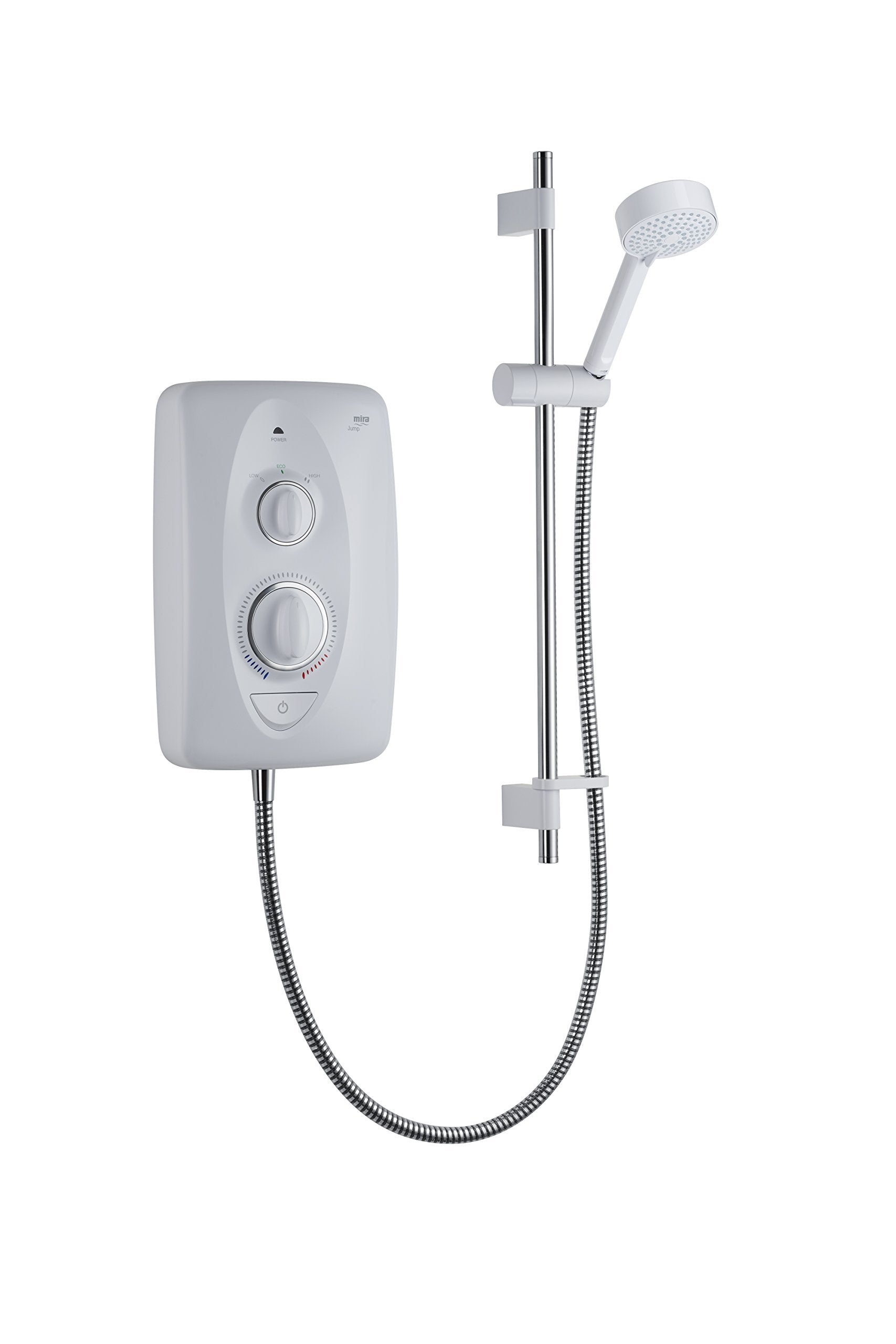 Mira Jump Electric Shower 10.8kW | White & Chrome Shower Unit