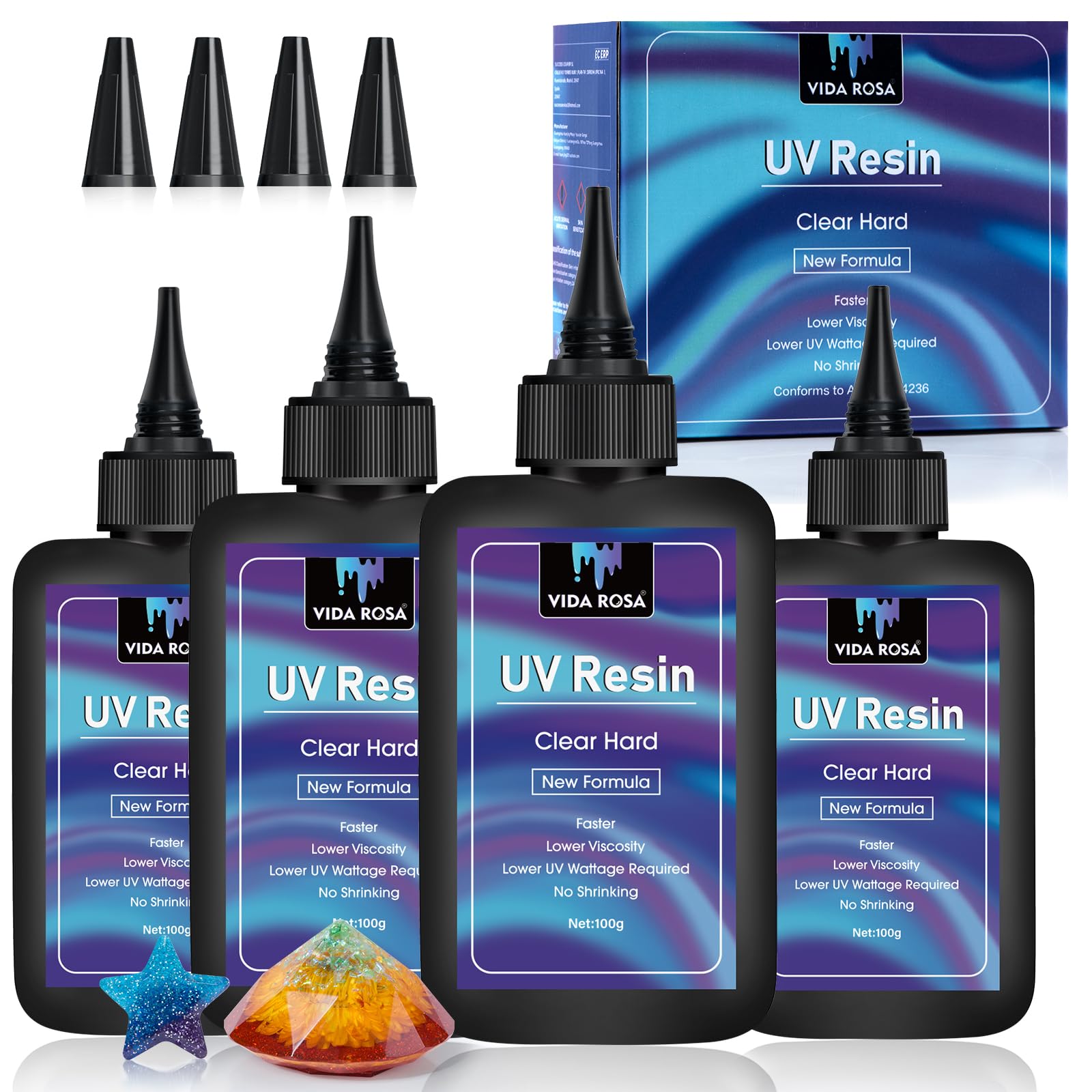 VidaRosa UV Resin 400g - Crystal Clear Hard Type for Jewelry Making