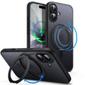 JETech iPhone 17 Case – MagSafe Slim Shockproof Cover with Ring Stand