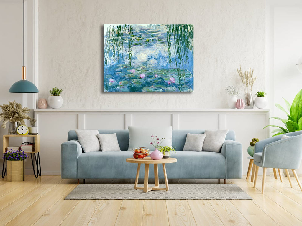 Wieco Art - Claude Monet Water Lilies Giclee Canvas Wall Art, 24x32in