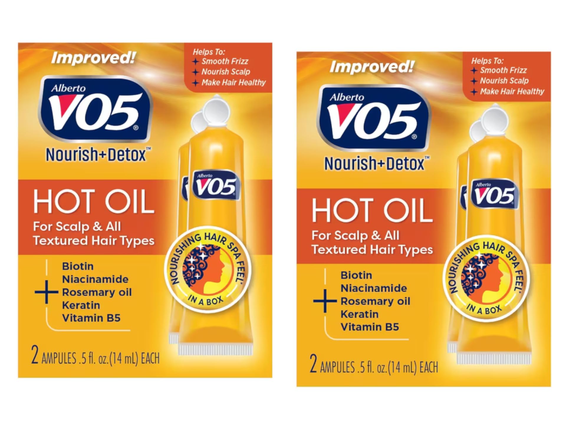 VO5 Hot Oil Therapy Treatment – Vitamin & Protein Hair Repair (2 Pack)