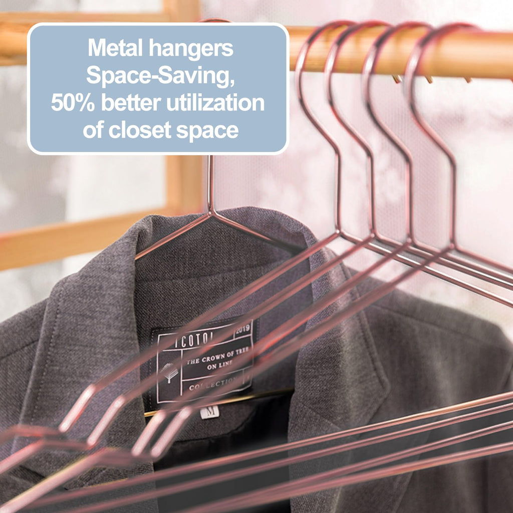 SPECILITE Rose Gold Metal Hangers – 30 Pack Heavy Duty Space Saving