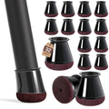 Silicone Chair Leg Floor Protectors with Felt Pads - 32 Pcs