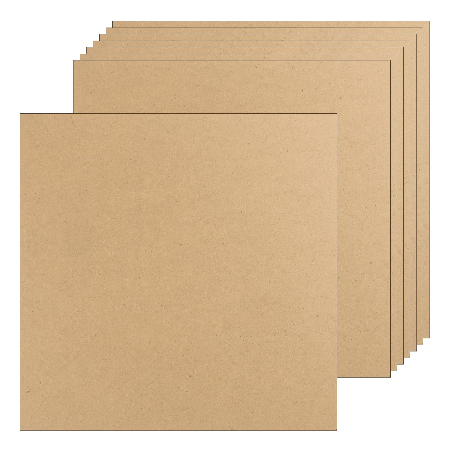 Acidea MDF Wood Boards for Crafts, 12x12x1/8 Inch Unfinished Wood, 8 Pack