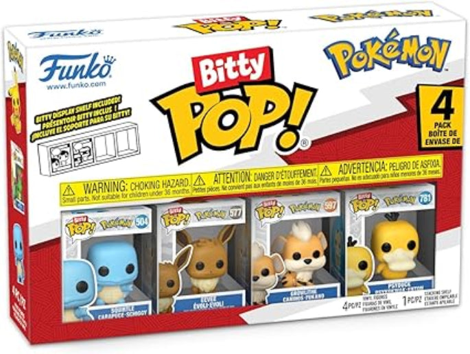 Funko Bitty Pop! Pokemon Squirtle 4-Pack Miniature Figures by Snaps