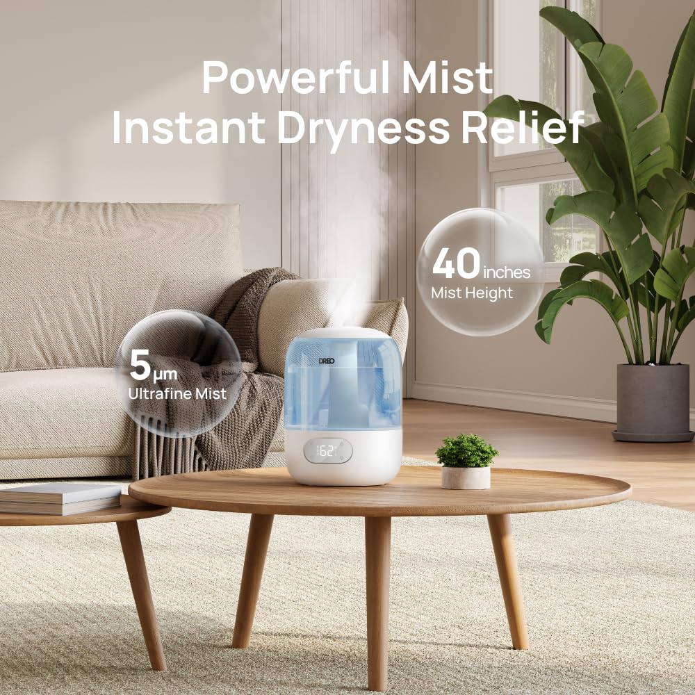 Dreo Cool Mist Ultrasonic Humidifier – 3L Quiet Bedroom Diffuser