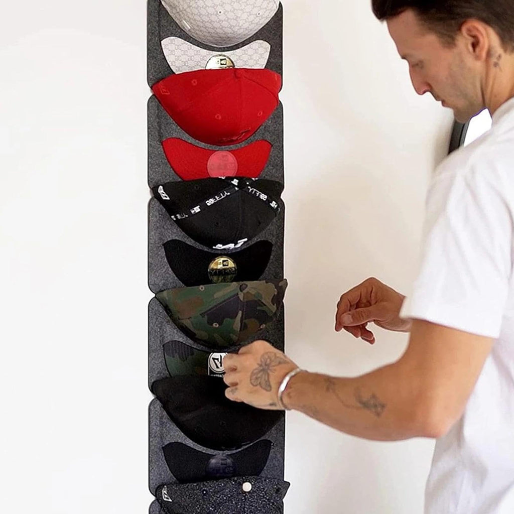 SHENGYIG Cap Organiser for Door – 7 Pockets Hanging Storage, Single Row & Foldable Hat Rack for Baseball Caps, Men’s & Women’s Hats - image 2