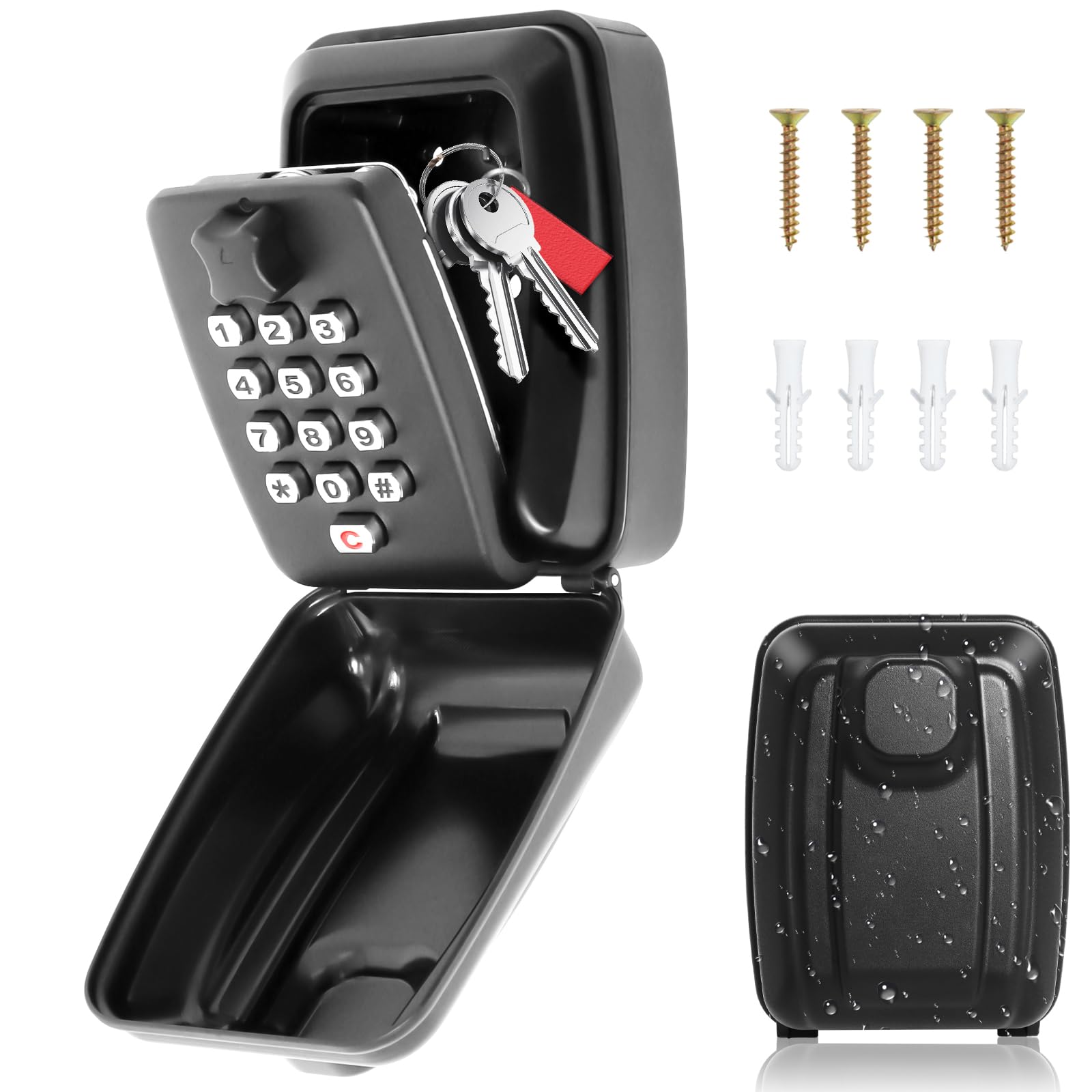 Jolof Store Key Safe – 12-Digit Combination Wall Mounted Lock Box
