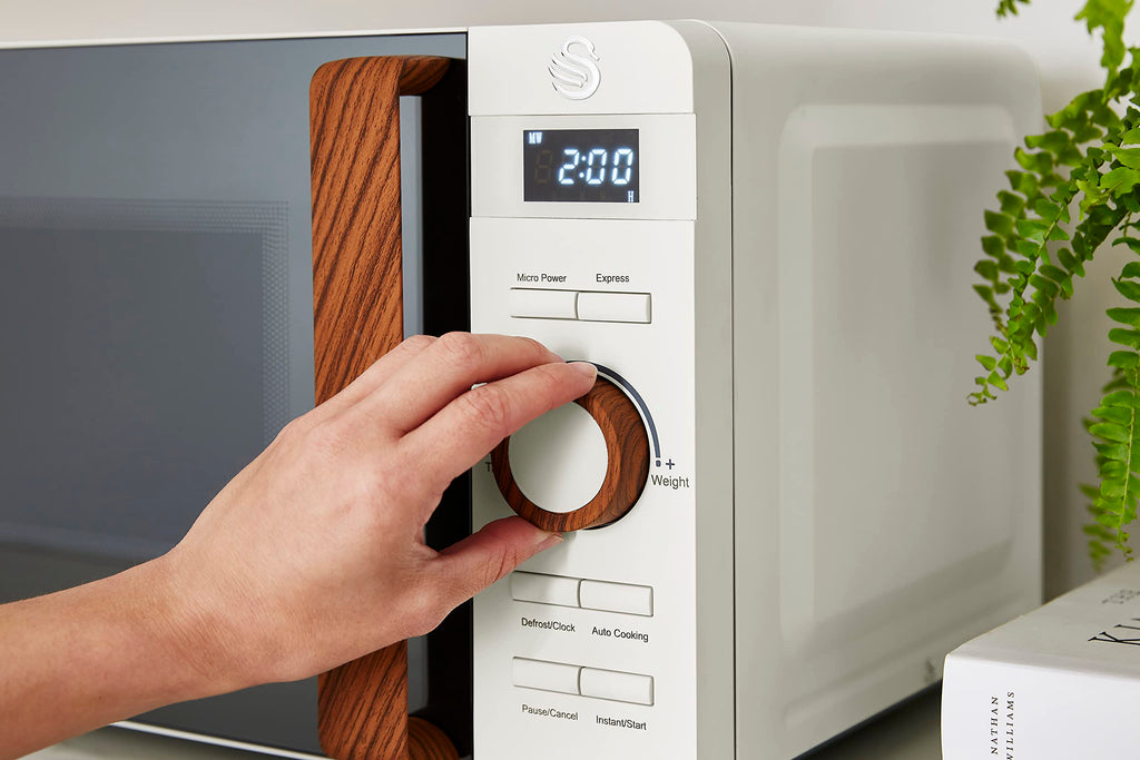 Swan Nordic 20L Digital Microwave | 800W with Defrost Setting - White