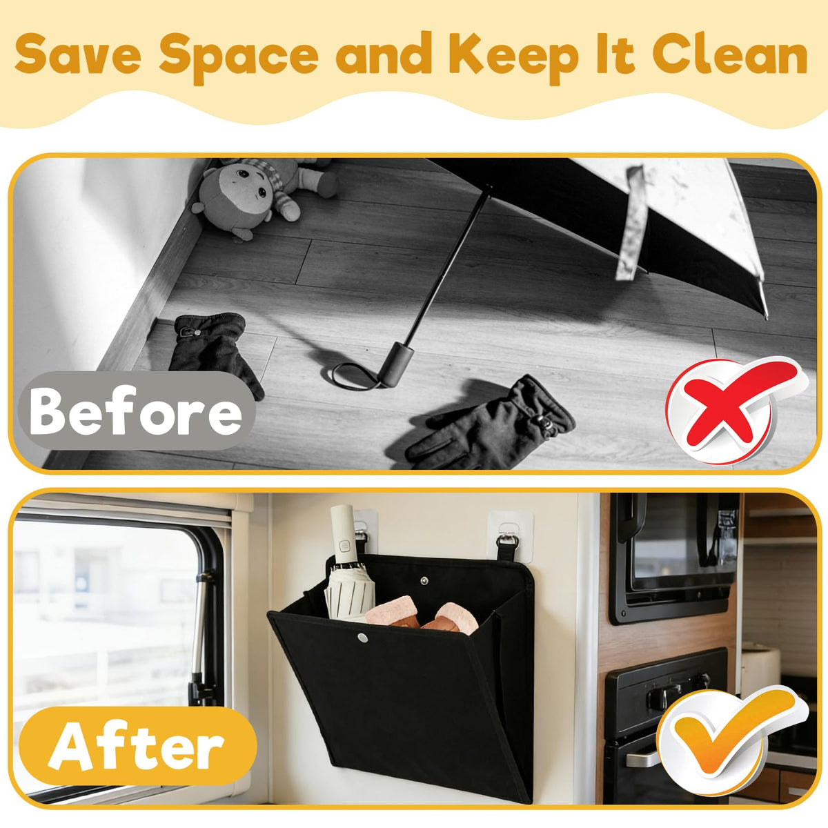 2-Pack Campervan Storage Motorhome Accessories Essentials Storage Organiser - image 5