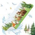 SHUCHING Woodland Animals Kids Bath Mat – Extra Long Non-Slip PVC Mat