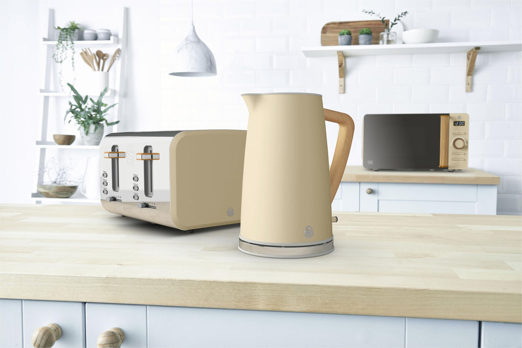 Swan Nordic 4 Slice Toaster – 1500W with 6 Browning Levels, Oatmeal