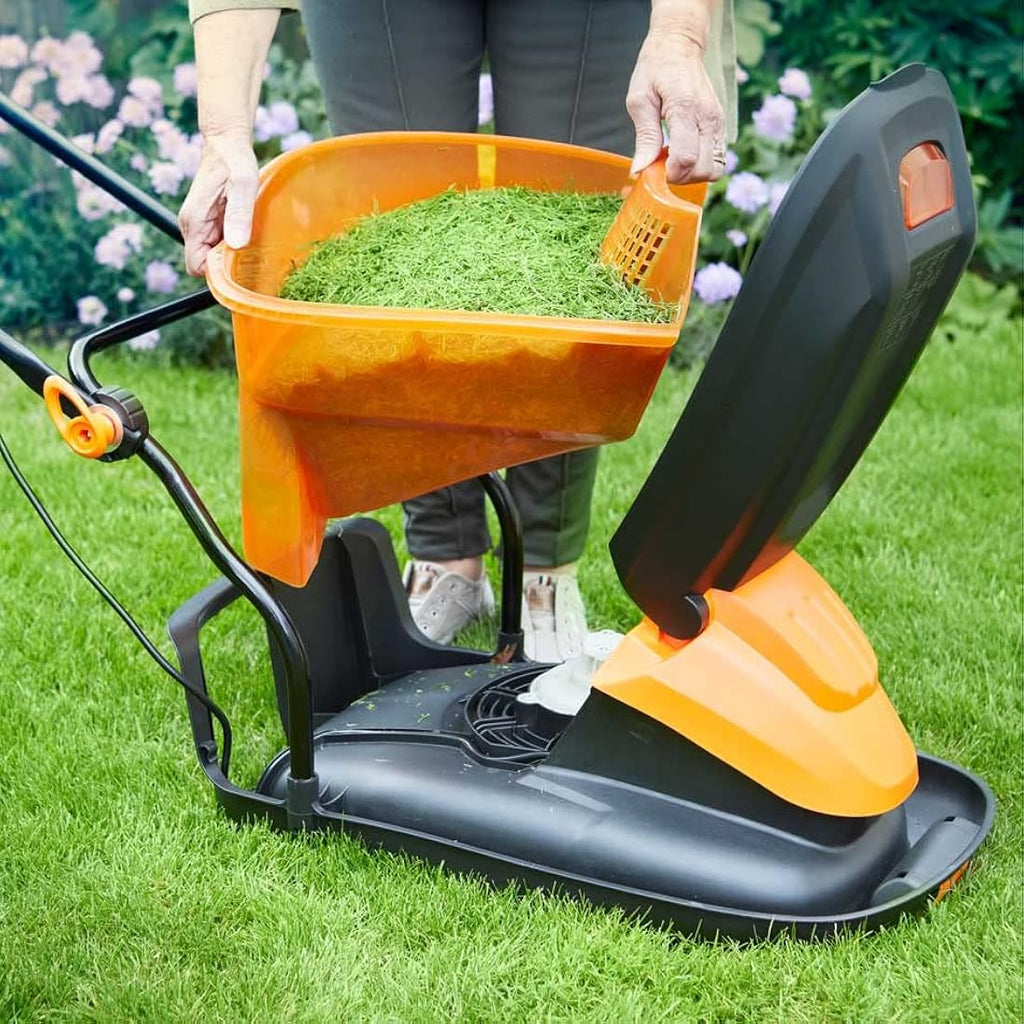 LawnMaster 1500W Electric Hover Mower | 33cm with Grass Collection