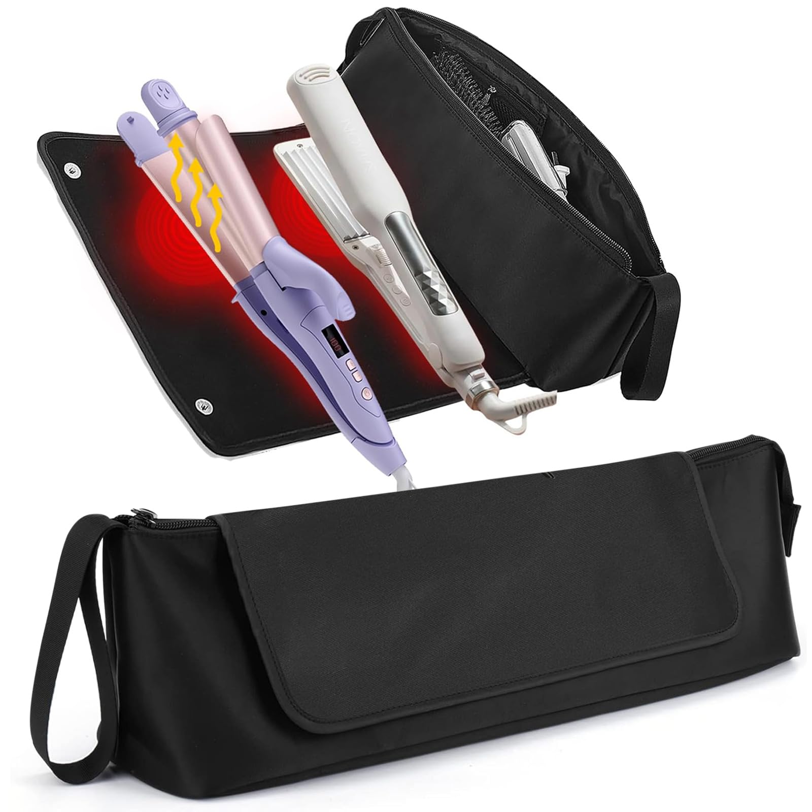 Hair Tools Travel Bag with Heat Resistant Mat | Neoprene Case