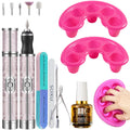 CENBEII Acrylic Nail Remover Kit with Electric Nail Drill and Soak Off Bowls