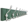 SKOLOO Creations Forest Green Solid Wood Wall Mounted Coat Rack, 10 Hooks, 97cm Long - Kitchen, Mudroom, Entryway, Bathroom