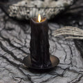 Luminara Flameless LED Candle – Black Wax Drip Pillar with Timer