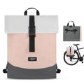 LARKSON Tammo 2-in-1 Bike Pannier Bag & Backpack - Grey Recycled PET