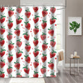 Jolof Store Strawberry Shower Curtain | 72x72 Waterproof Polyester Fabric