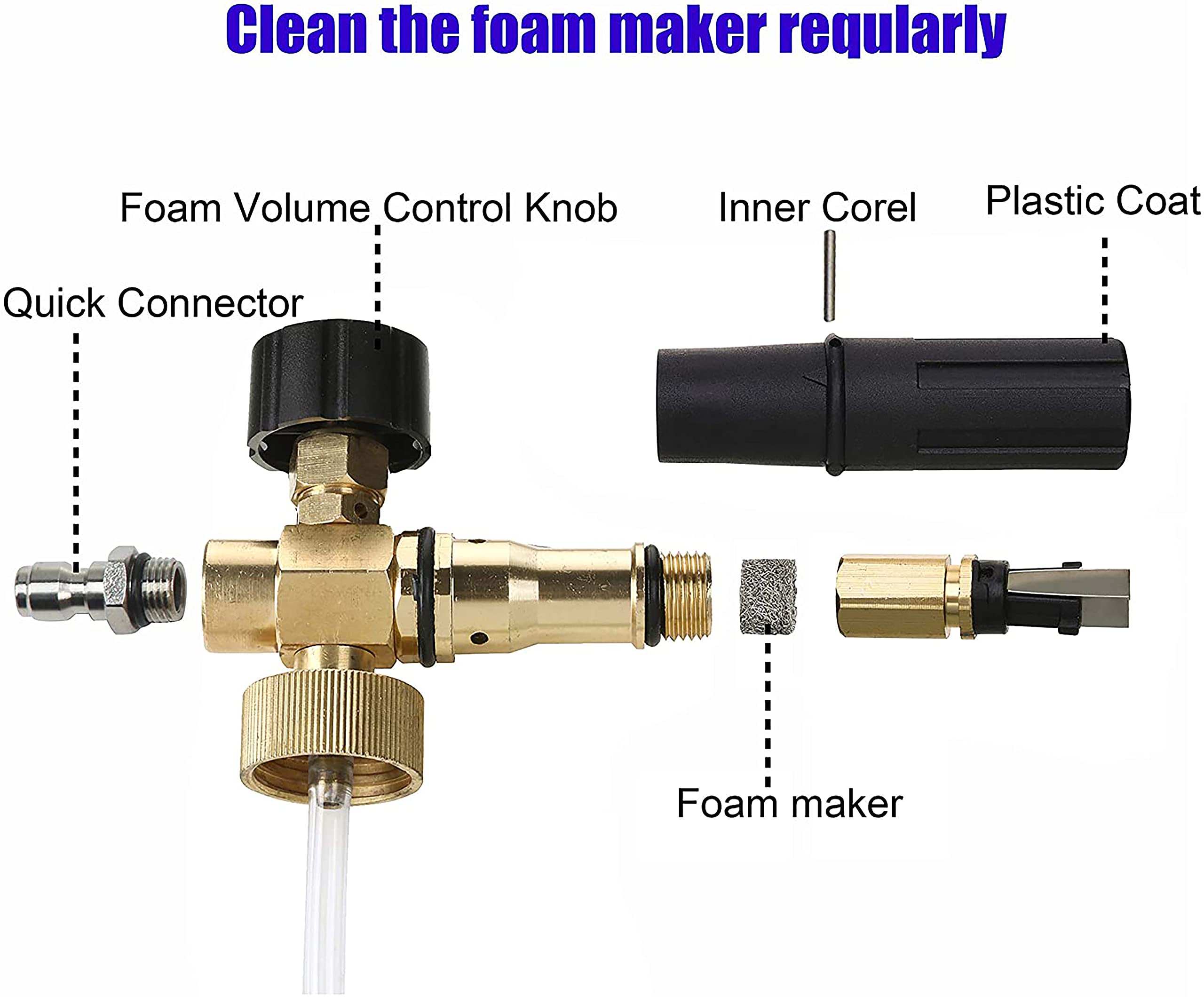 Tool Daily Short Pressure Washer Gun with Foam Cannon & 5 Nozzle Tips