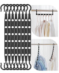 Latoxcaa Space Saving Hangers for Clothes, 8 Pcs Magic Hangers with 6 Holes & 360° Swivel, Wardrobe Organiser Hanger Hooks, Sturdy for Heavy Clothes