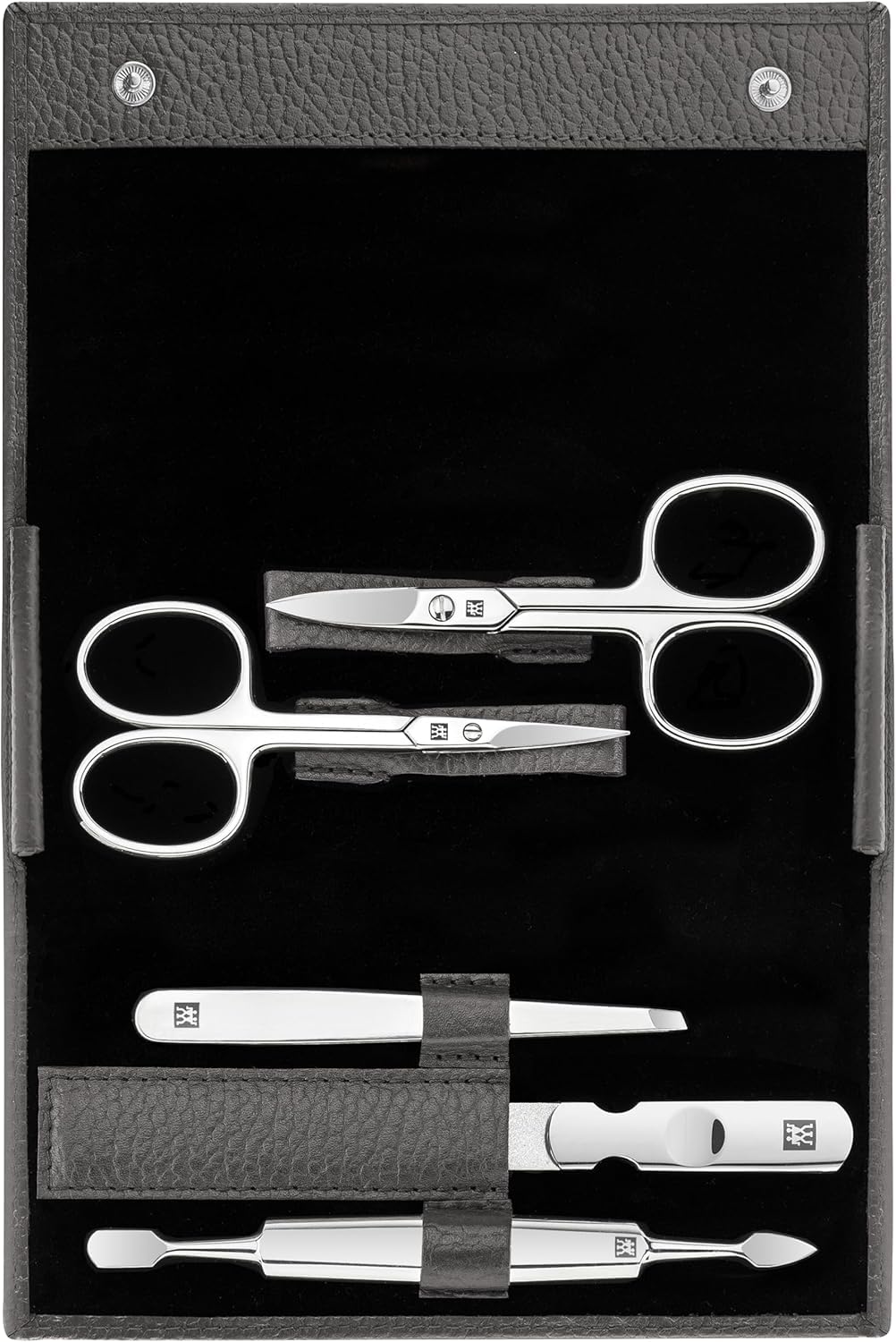 ZWILLING 5-Piece Manicure Set | Polished Stainless Steel & Leather Case