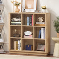 LELELINKY 9 Cube Storage Bookcase, 41" Wide Wooden Book Shelf with Thickened Base, Freestanding 3-Tier Open Book Case Unit with Curved Edge - image 1