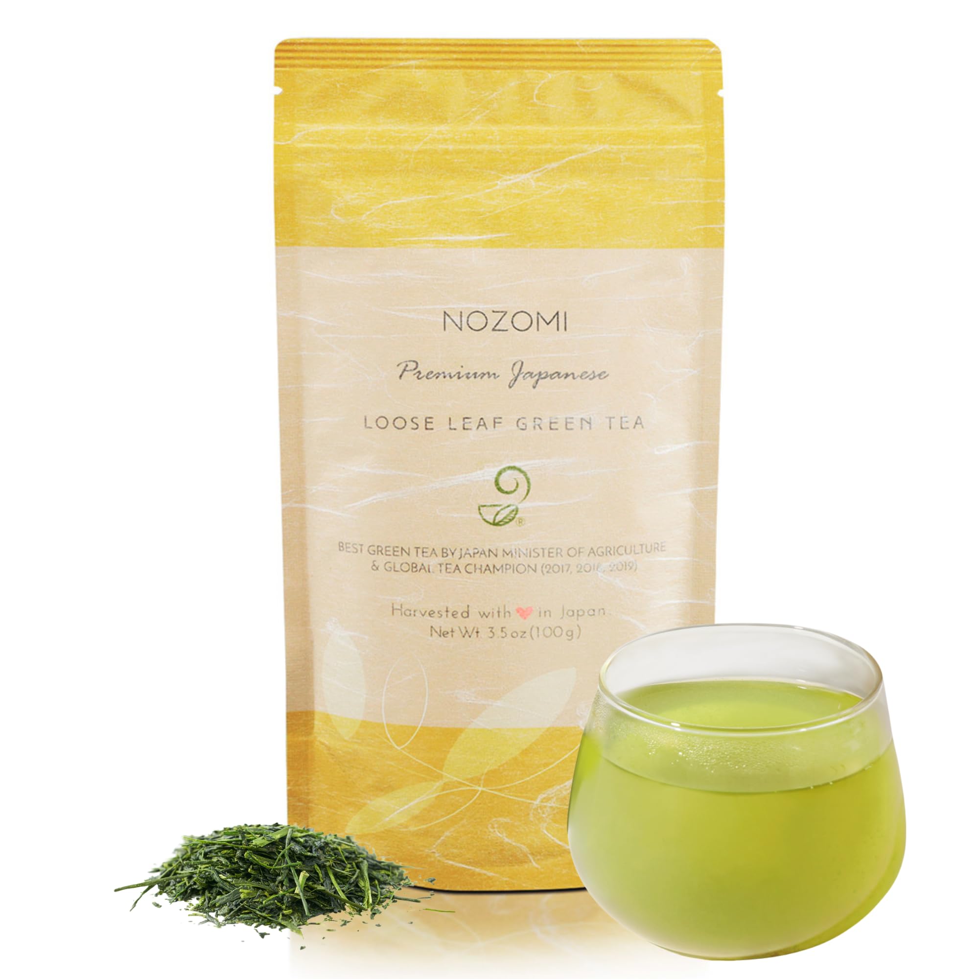 Nozomi Kabuse Sencha Green Tea – Single Origin Loose Leaf - 3.5oz
