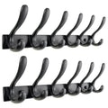 HONSKY Wall Coat Rack- Stylish,44cm Metal Coat Hanger Wall Mounted,Heavy Duty 6 Hooks Wall Coat Hook for Hallway, Bedroom