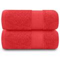 Gaveno Cavailia 700 GSM Cotton Bath Sheets | Wine Red 2-Pack Towel Set