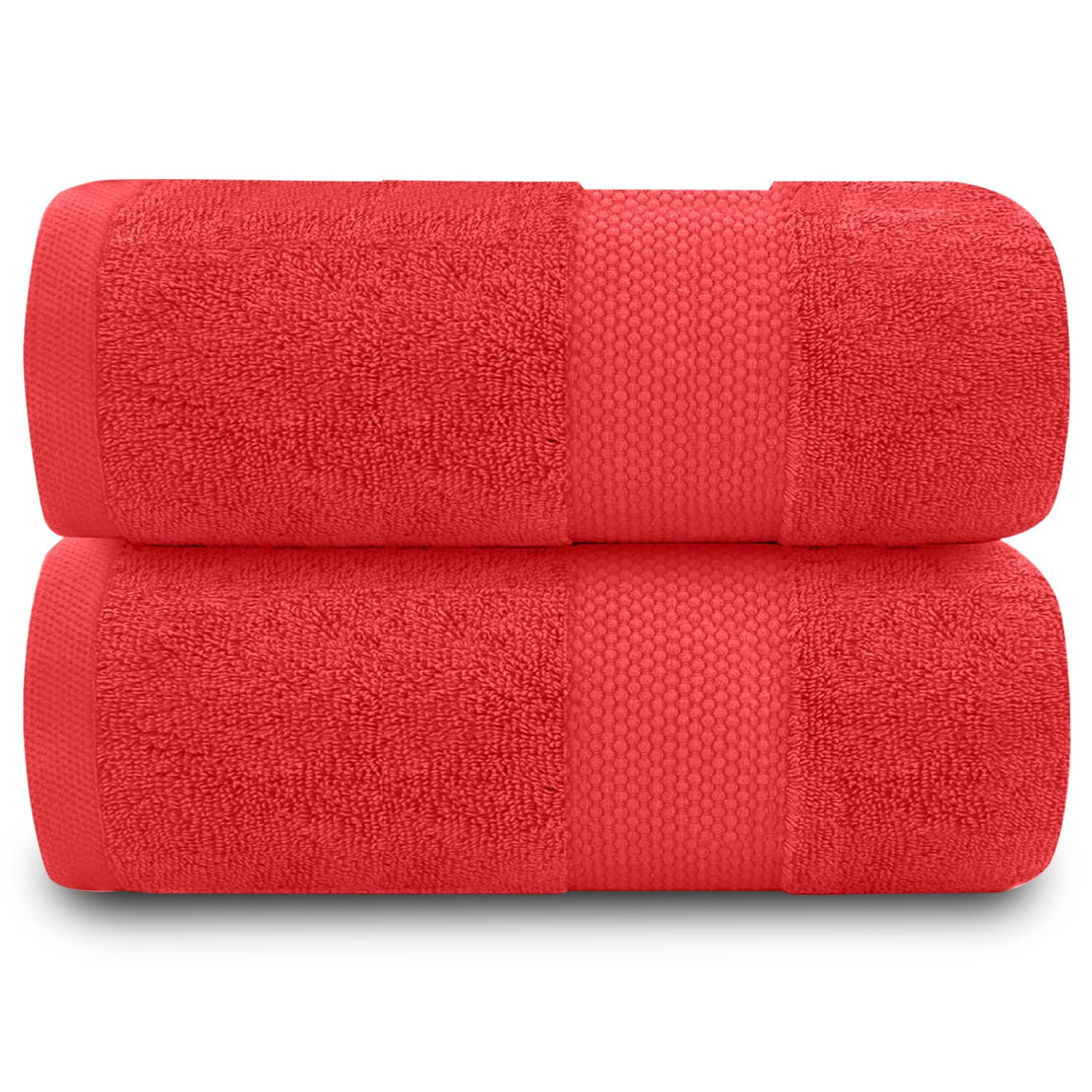 Gaveno Cavailia 700 GSM Cotton Bath Sheets | Wine Red 2-Pack Towel Set