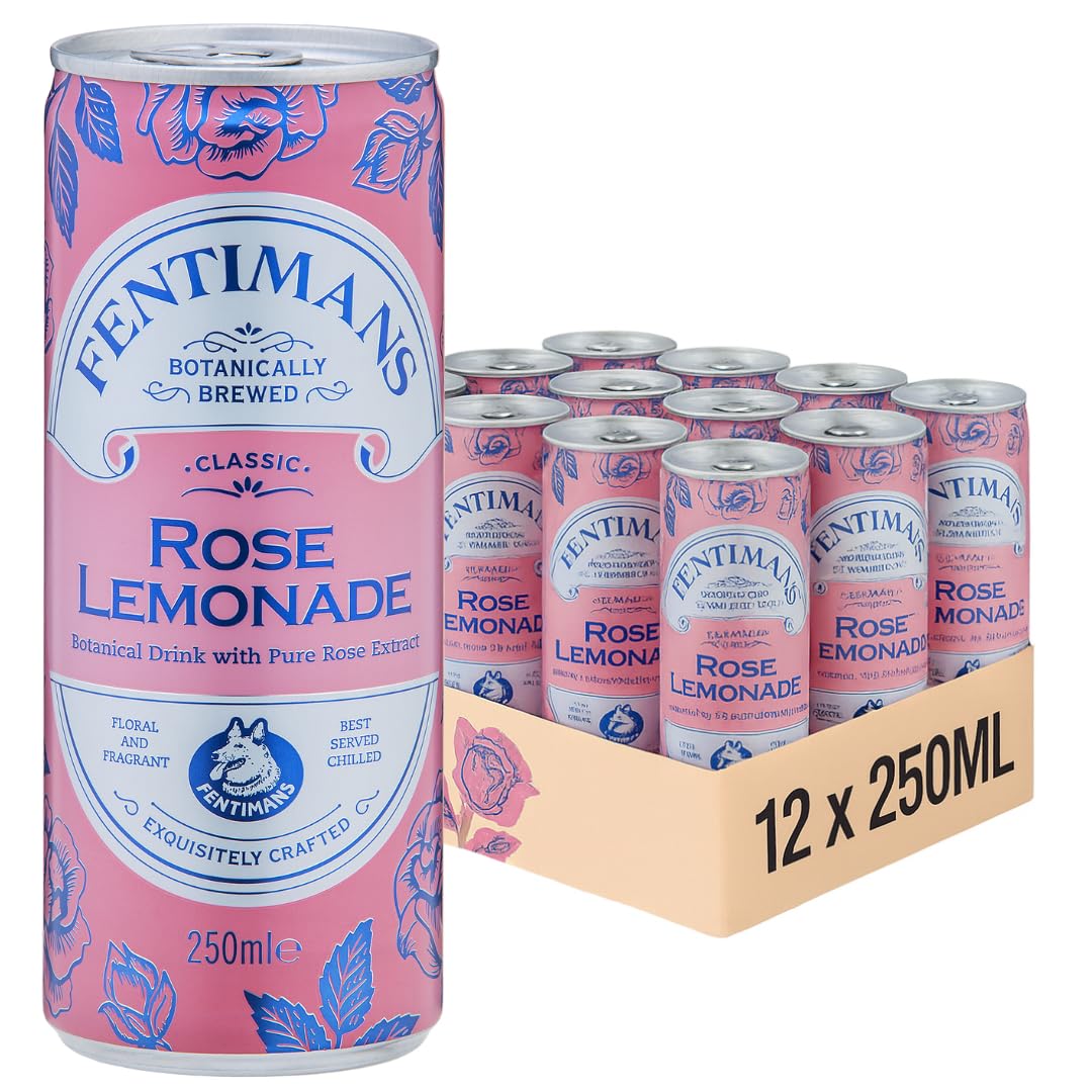 Fentimans Rose Lemonade – Botanically Brewed Soft Drink – 12 x 250ml
