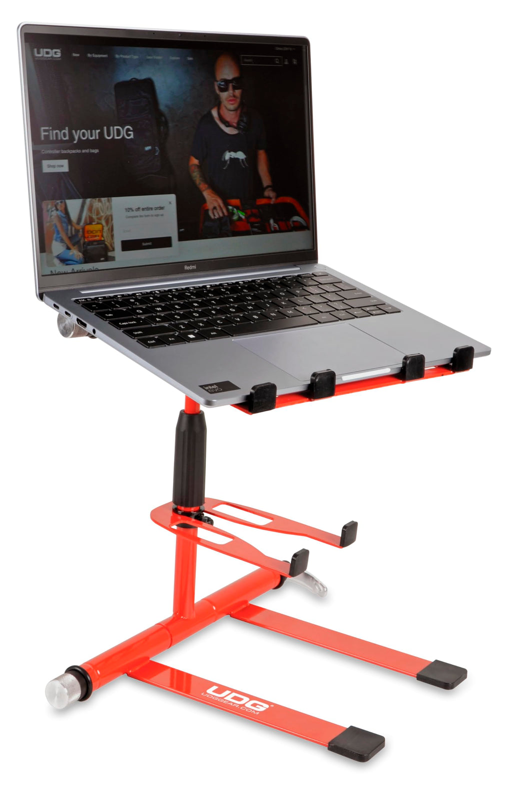 UDG Ultimate Digi Laptop Stand 360-Degree Swivel DJ, Red U96113RD - image 4
