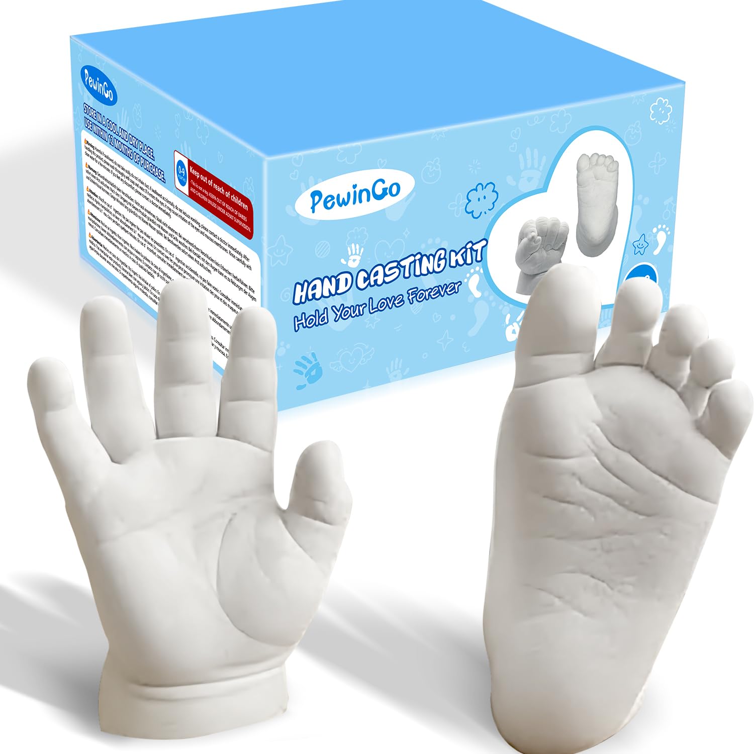 PewinGo Baby Hand and Foot Casting Kit – 3D Moulding Keepsake Gift Set