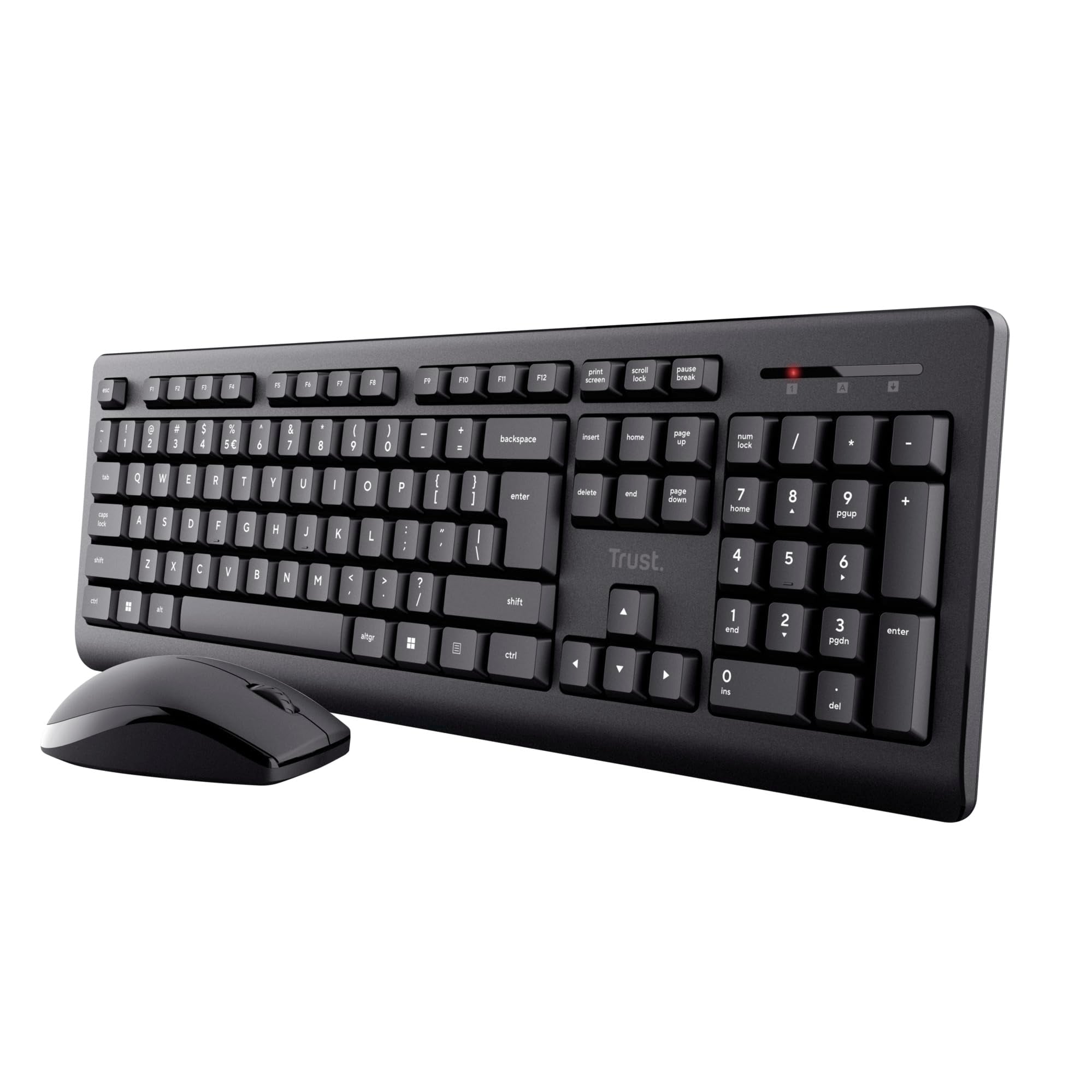 Trust Primo Wireless Keyboard and Mouse Set – Spill-Resistant QWERTY UK