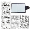 FingerAngel Nail Art Stamping Plates - 4PCS XL Templates with Case