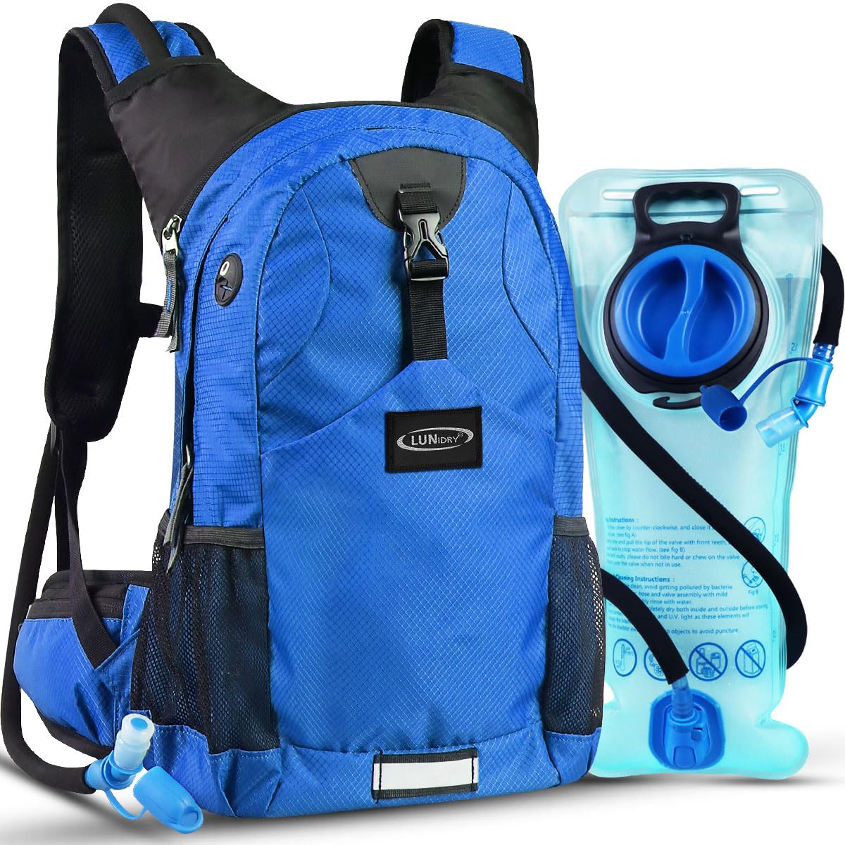 Lunidry Insulated Hydration Backpack | 2L Leak-Proof Water Bladder Daypack
