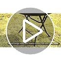 PHI VILLA Folding Side Table – Tempered Glass Outdoor Patio Table