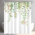 Lerores Clear Leaves Shower Curtain – Anti-Mould Waterproof Polyester