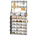 OYREL 7 Tier Shoe Rack with 8 Hooks & 4 Side Pockets for 28-35 Pairs Shoes - image 1